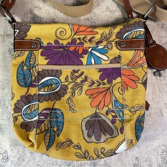 Fossil Long live Vintage 1954 crossbody bag floral printed canvas - Picture 4 of 13